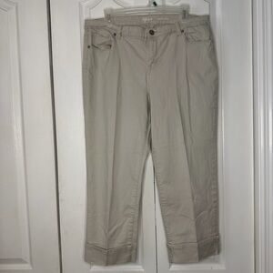 Style & Co. Beige Curvy Capri Pants Jeans 16